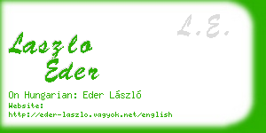 laszlo eder business card