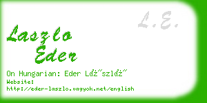 laszlo eder business card